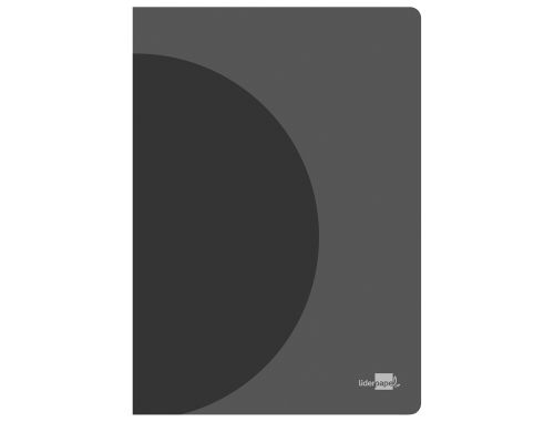 Caderno agrafado liderpapel 360 capa de plastico din a5 48 f 90 gr pautado com dupla margem capa preta , Liderpapel , 64812 , 8423473648128